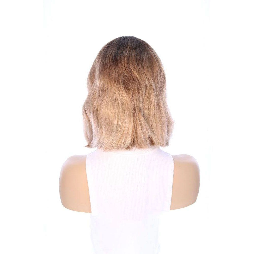 12" Divine Luxe Lace Top Wig #Light Brown w/ Blonde Balayage & Full Rooting