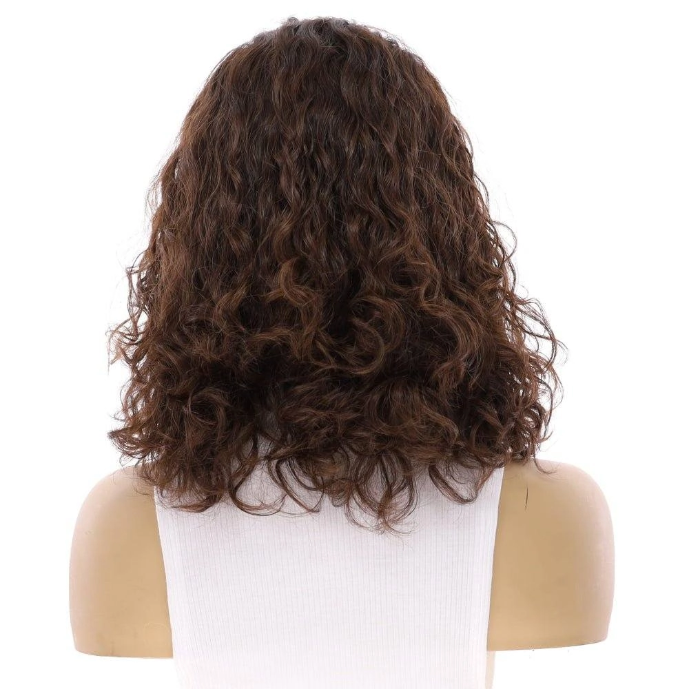 16" Divine Luxe Lace Top Wig #5 Warm Dark Brown Wavy