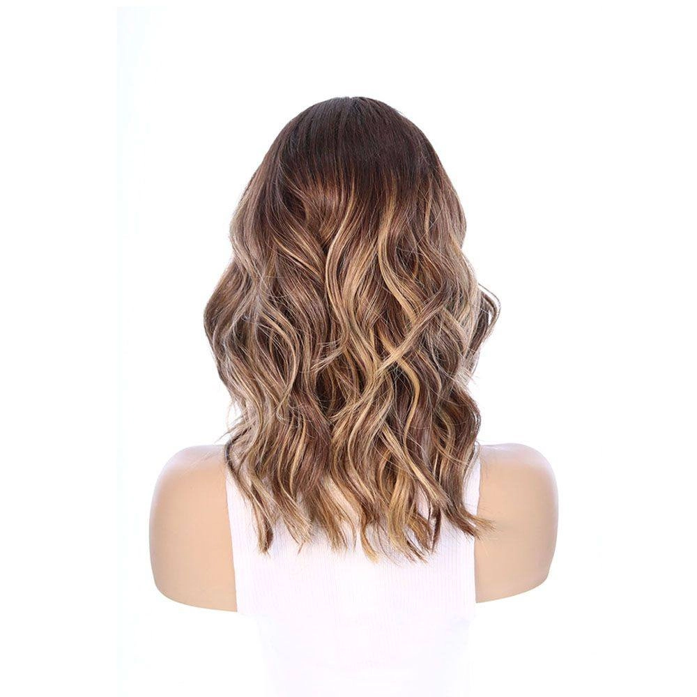 16" Divine Luxe Lace Top Wig #Medium Brown w/ Balayage