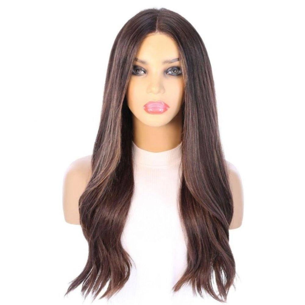 24" Divine Luxe Lace Top Wig #Dark Brown w/ Balayage