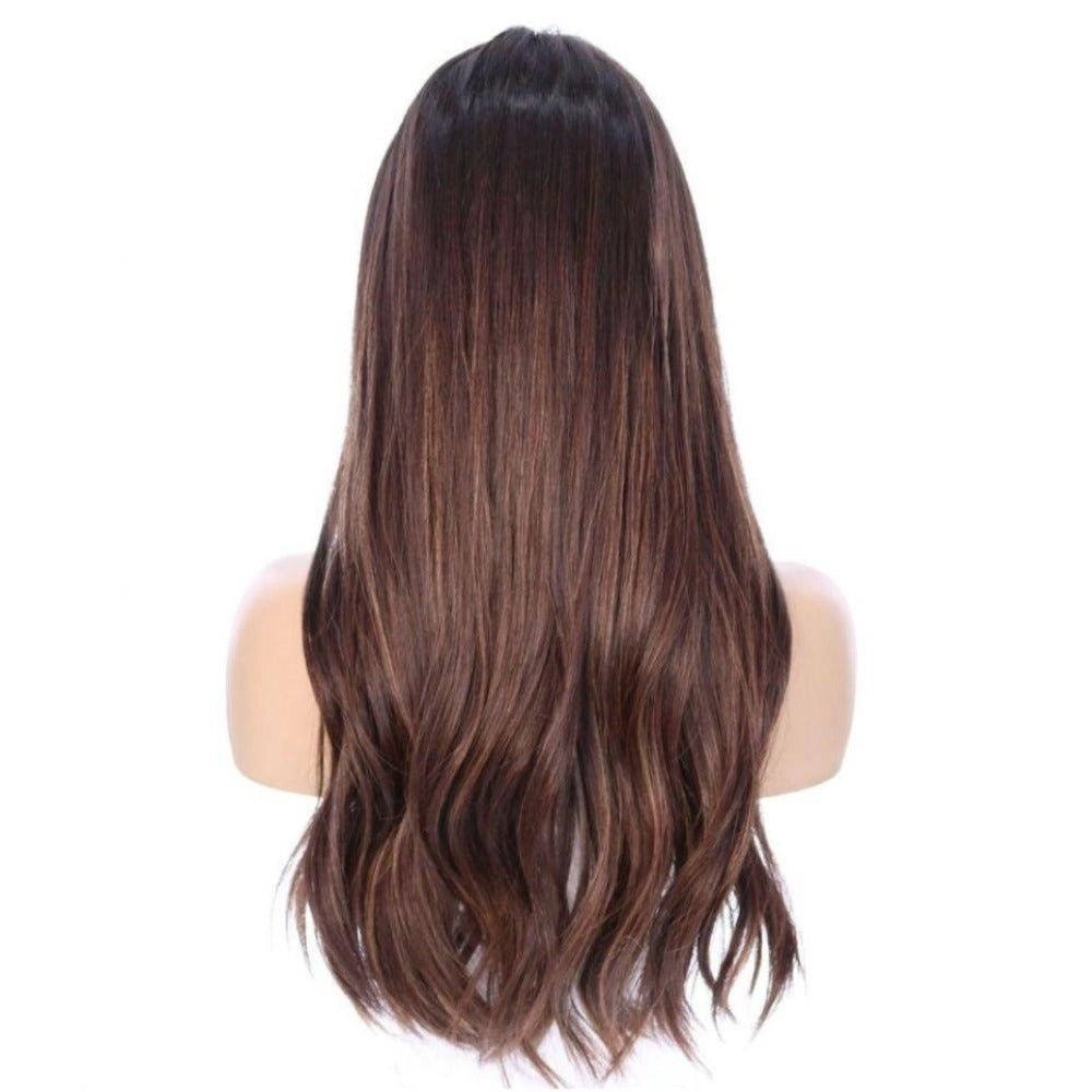 24" Divine Luxe Lace Top Wig #Dark Brown w/ Balayage