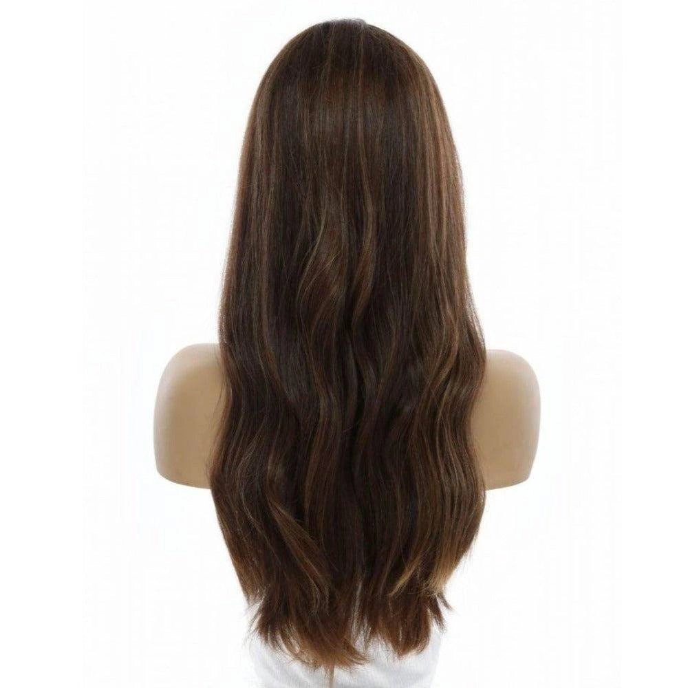 24" Divine Luxe Lace Top Wig #Medium Brown w/ Highlights