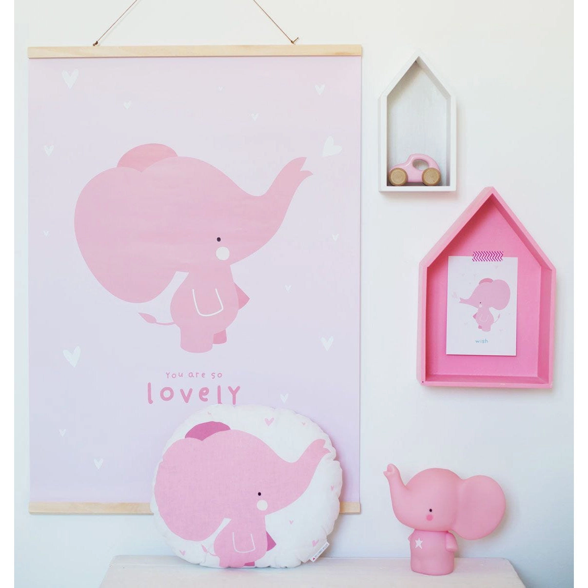 A Little Lovely Company Money Box Elephant - Pink