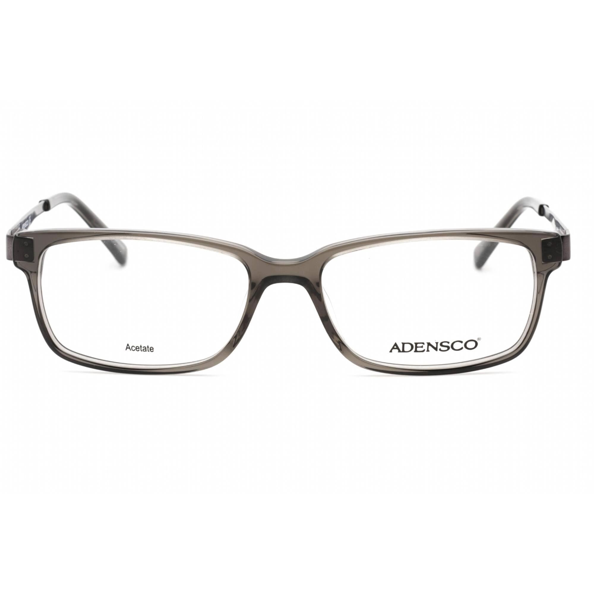 Adensco Men's Eyeglasses - Gray Crystal Full Rim Rectangular Frame | AD 126 0CBL 00