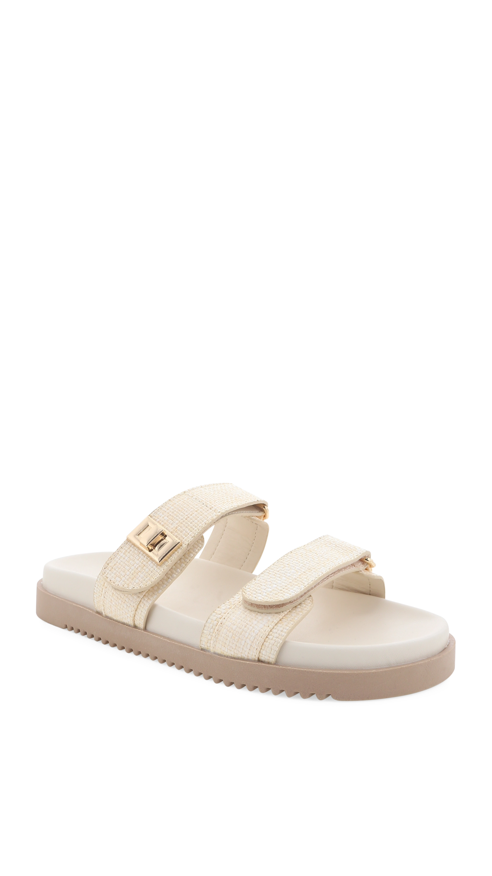 Amylee Slide - Cream Raffia