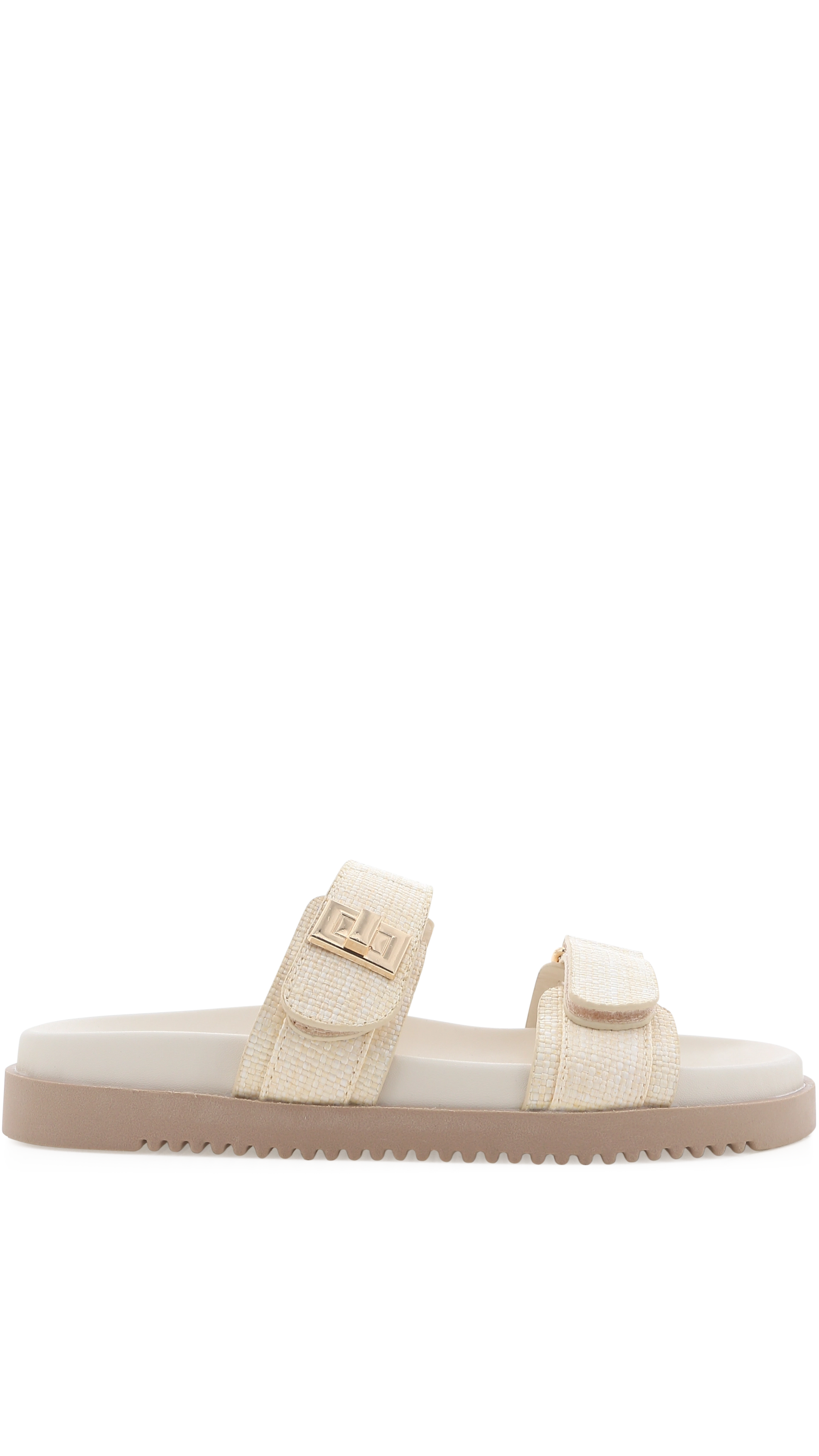 Amylee Slide - Cream Raffia