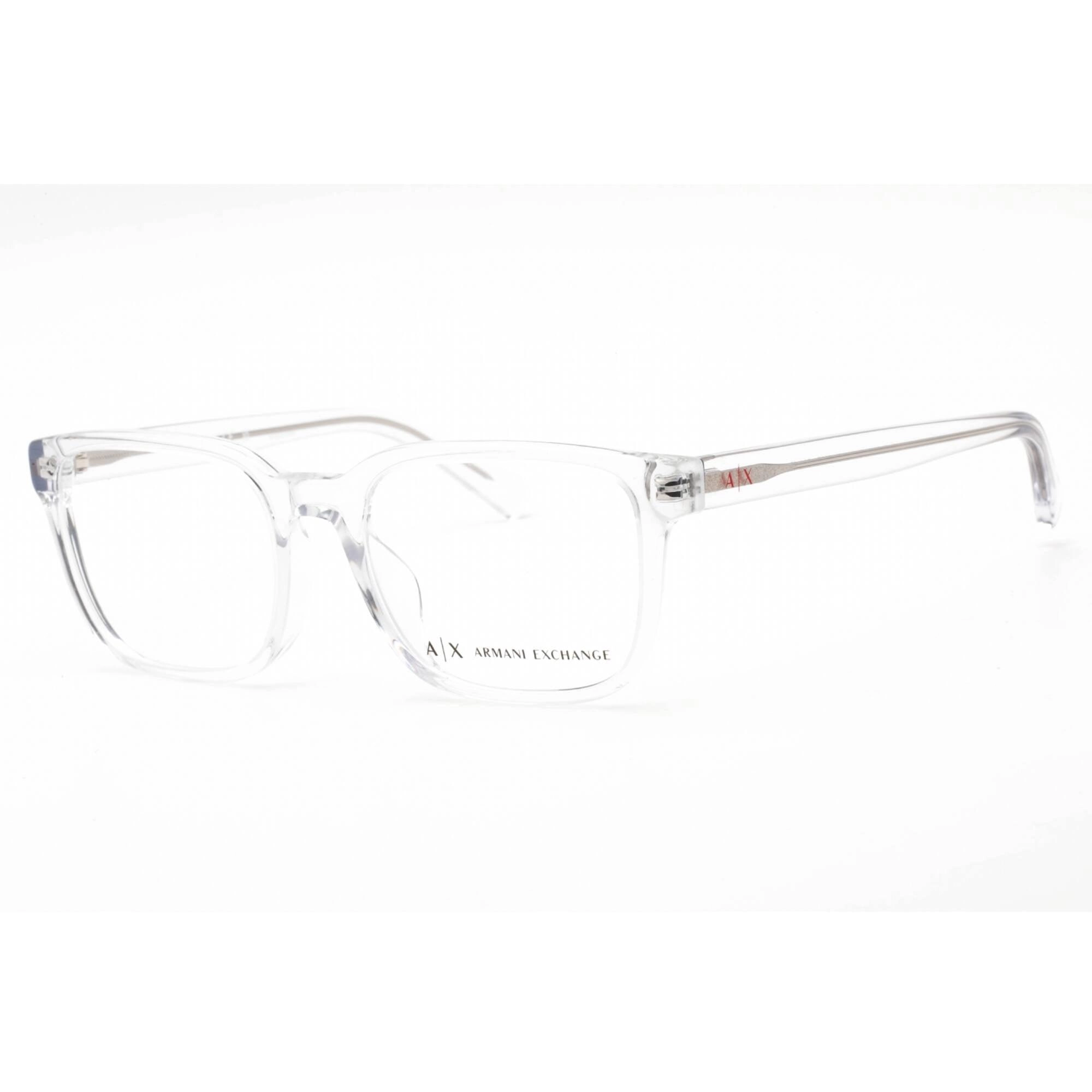 Armani Exchange Men's Eyeglasses - Shiny Crystal Frame Clear Demo Lens | 0AX3071F 8235