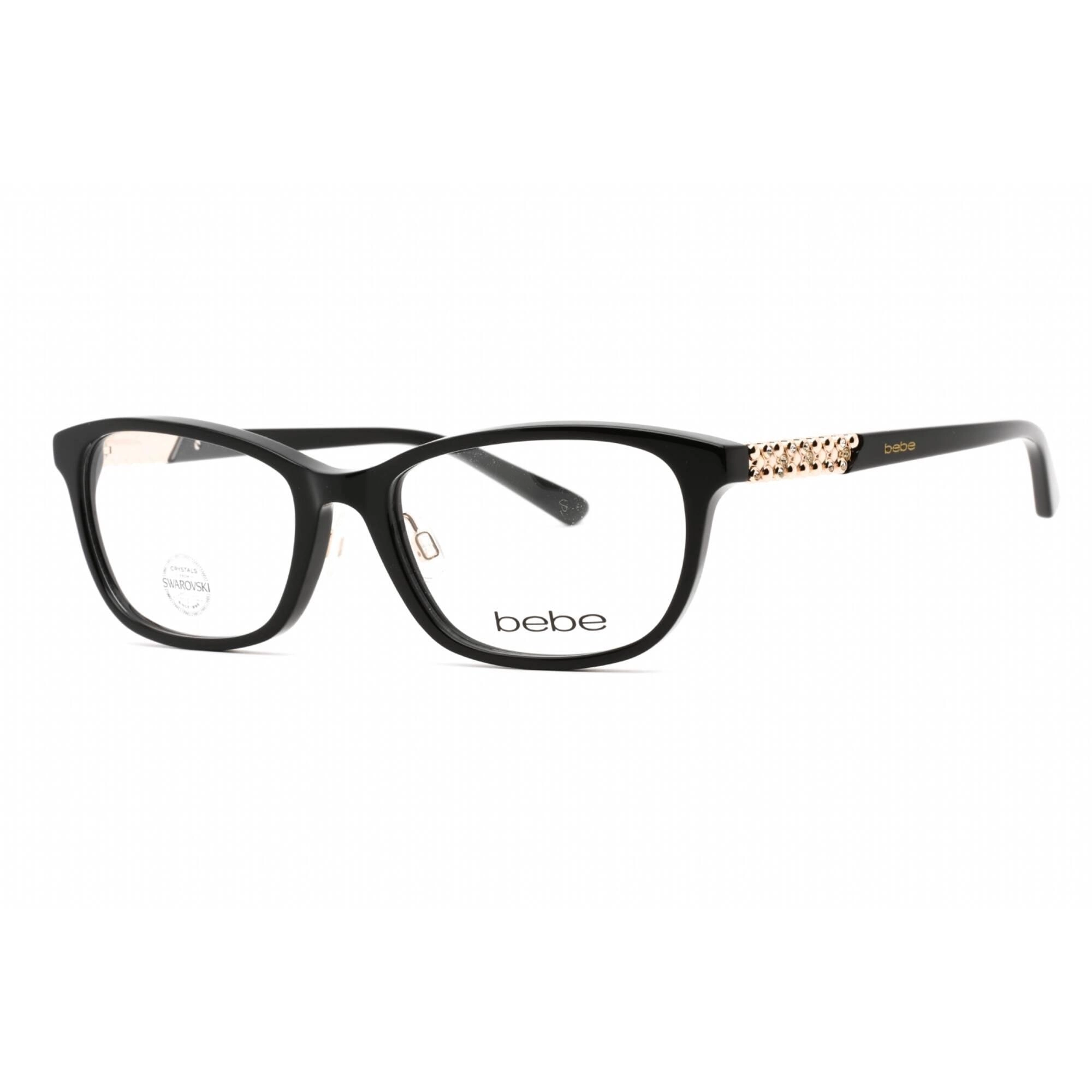 Bebe Women's Eyeglasses - Jet Rectangular Shape Plastic Frame Clear Lens | BB5154 001