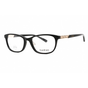 Bebe Women's Eyeglasses - Jet Rectangular Shape Plastic Frame Clear Lens | BB5154 001