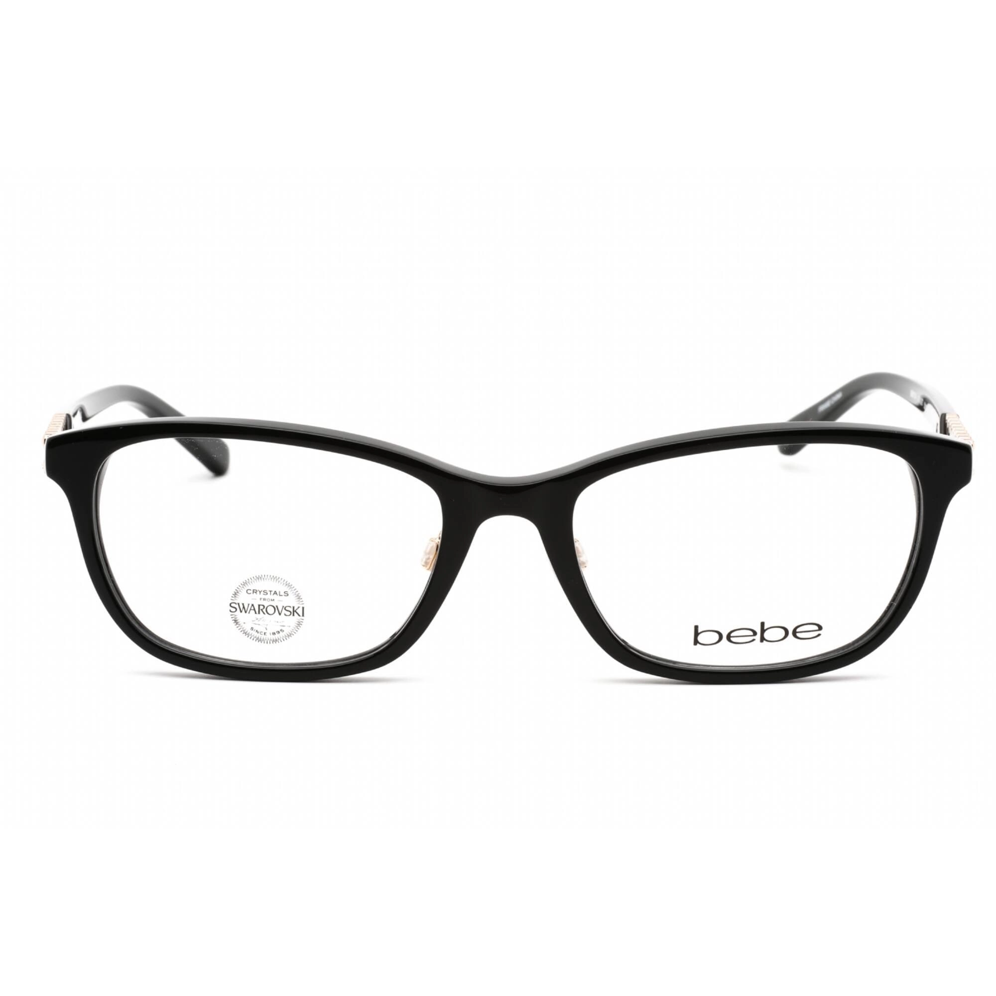 Bebe Women's Eyeglasses - Jet Rectangular Shape Plastic Frame Clear Lens | BB5154 001