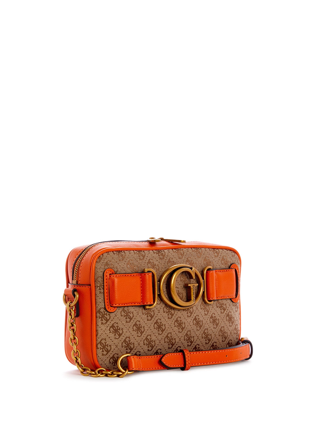 Brown Orange Aviana Crossbody Camera Bag