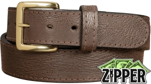 Brown Shark Money Belt With 25" Zipper 1.50" Wide