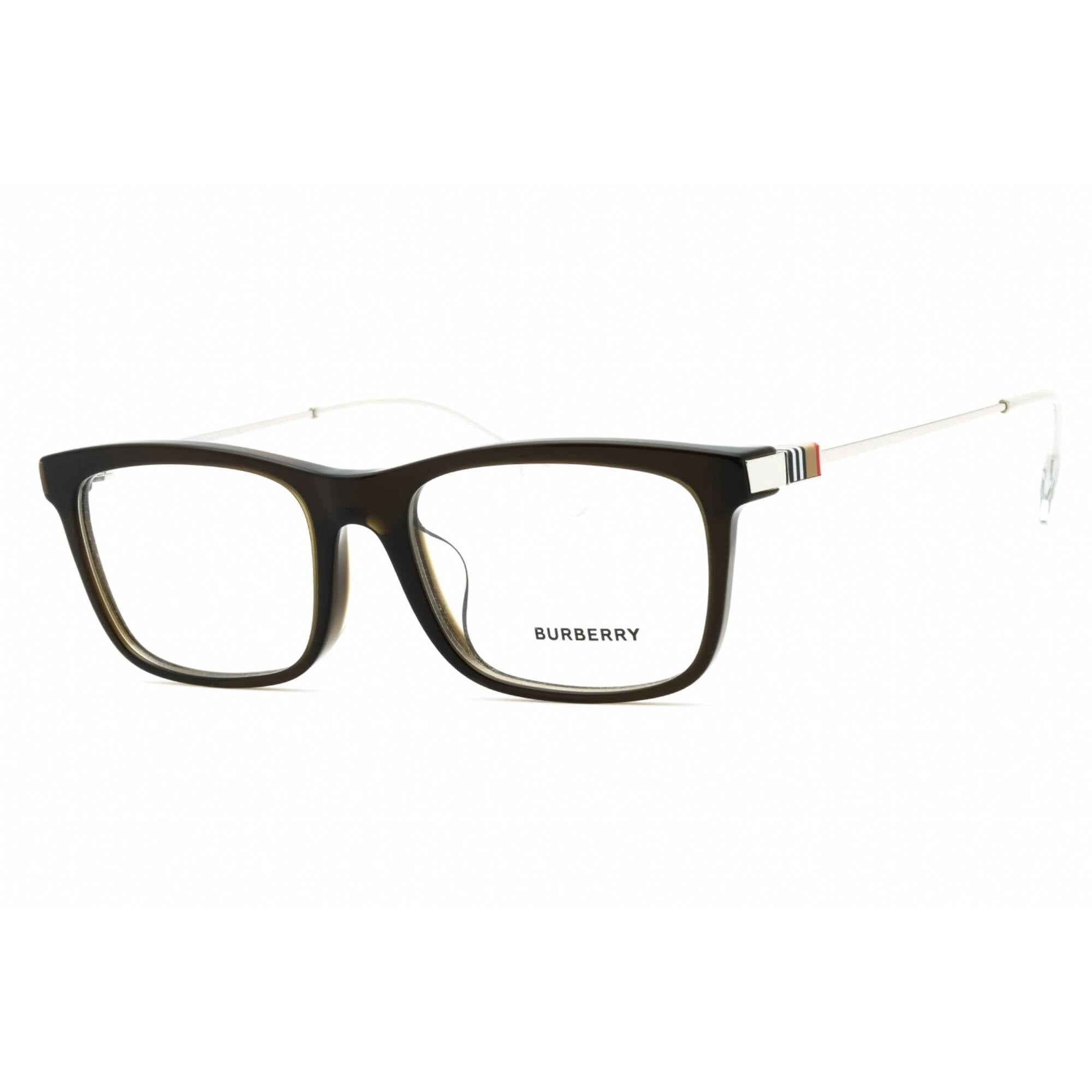 Burberry Men's Eyeglasses - Green/Silver Plastic Full Rim Rectangular | 0BE2384F 4026