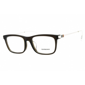 Burberry Men's Eyeglasses - Green/Silver Plastic Full Rim Rectangular | 0BE2384F 4026
