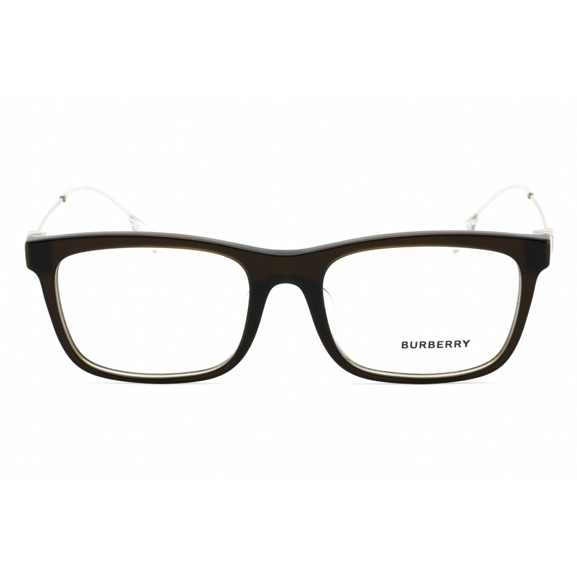 Burberry Men's Eyeglasses - Green/Silver Plastic Full Rim Rectangular | 0BE2384F 4026