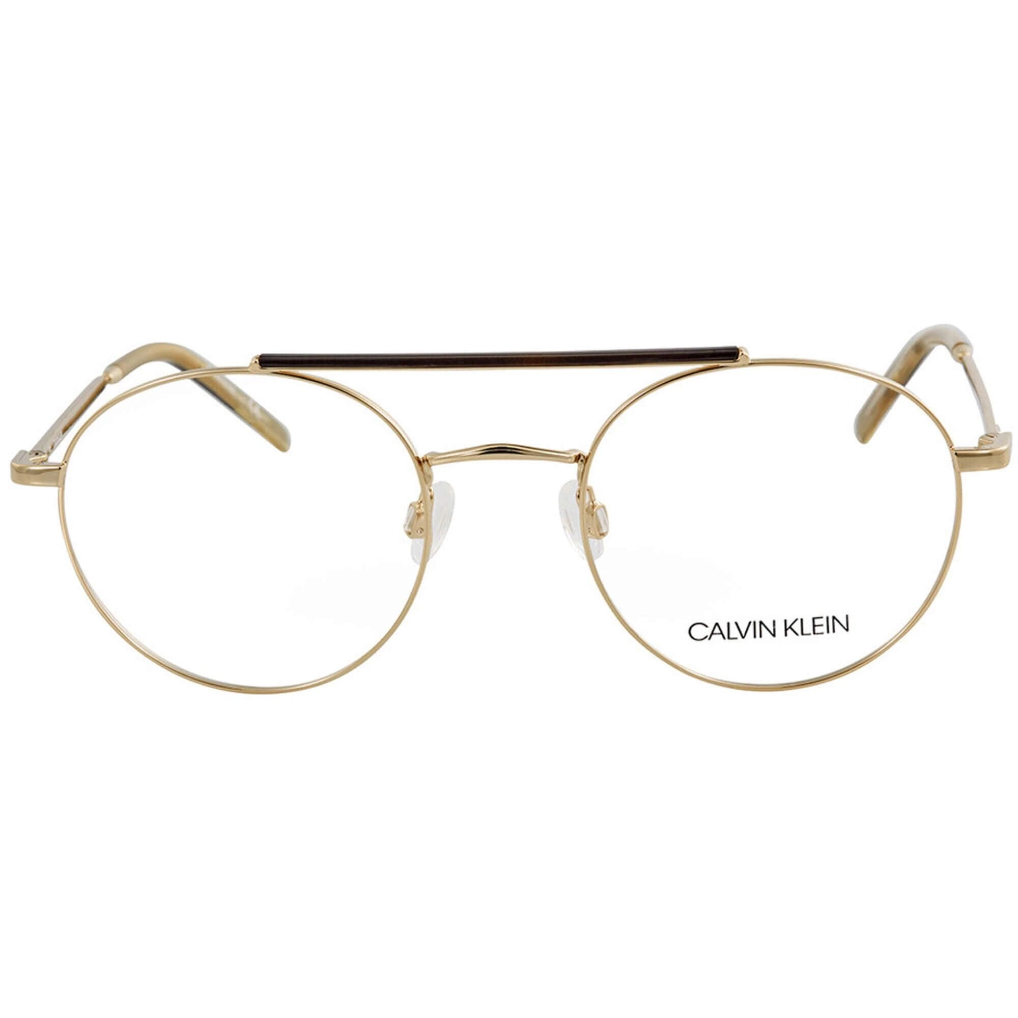 Calvin Klein Unisex Eyeglasses - Gold Metal Pilot Frame | CALVIN KLEIN CK20126 717