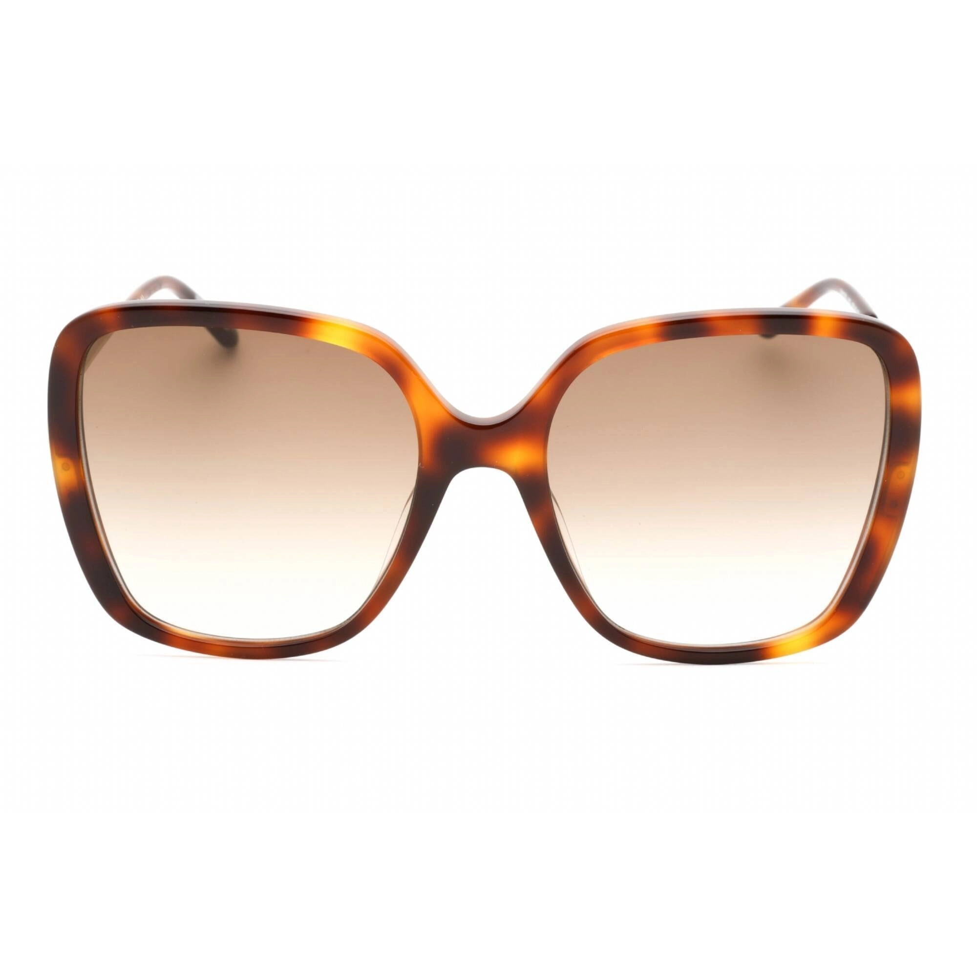 Chloe Women's Sunglasses - Havana/Gold Butterfly Full Rim Plastic Frame | CH0173S 002