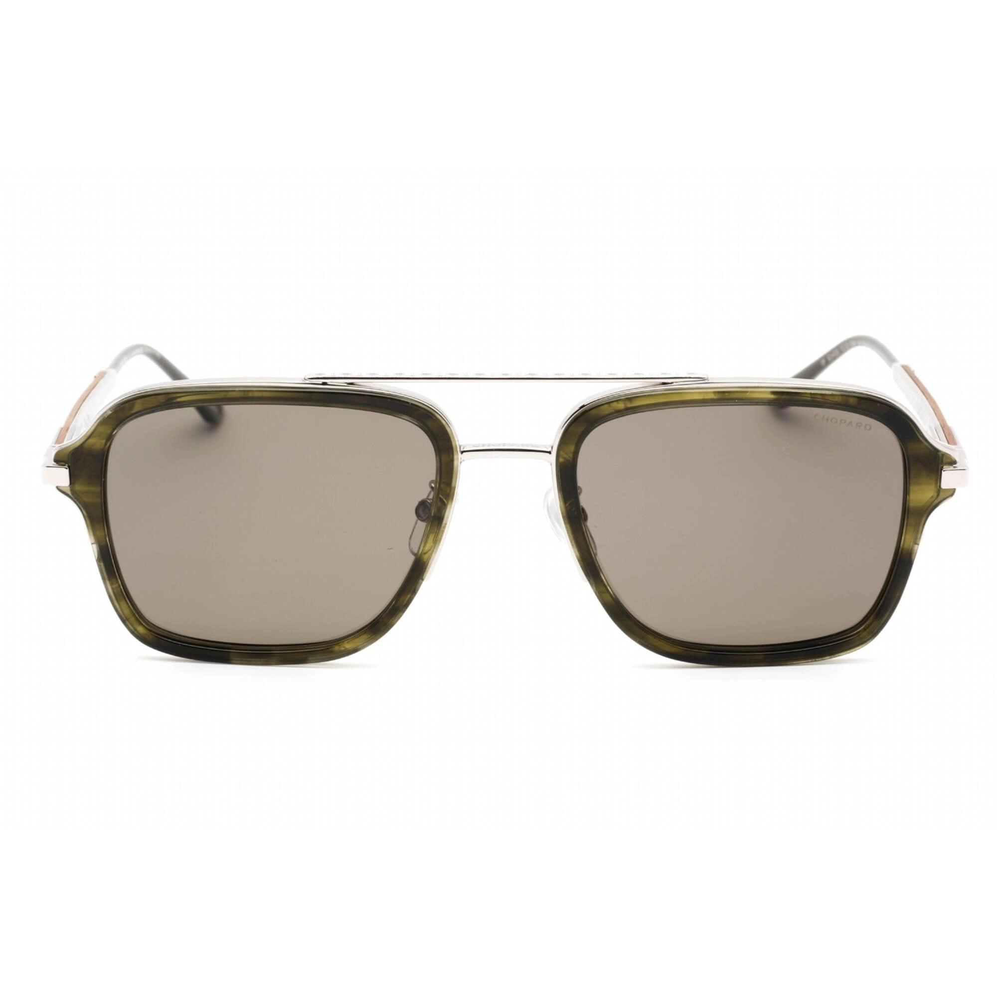 Chopard Men's Sunglasses - Full Rim Shiny Palladium Metal Square Frame | SCHG36 579P