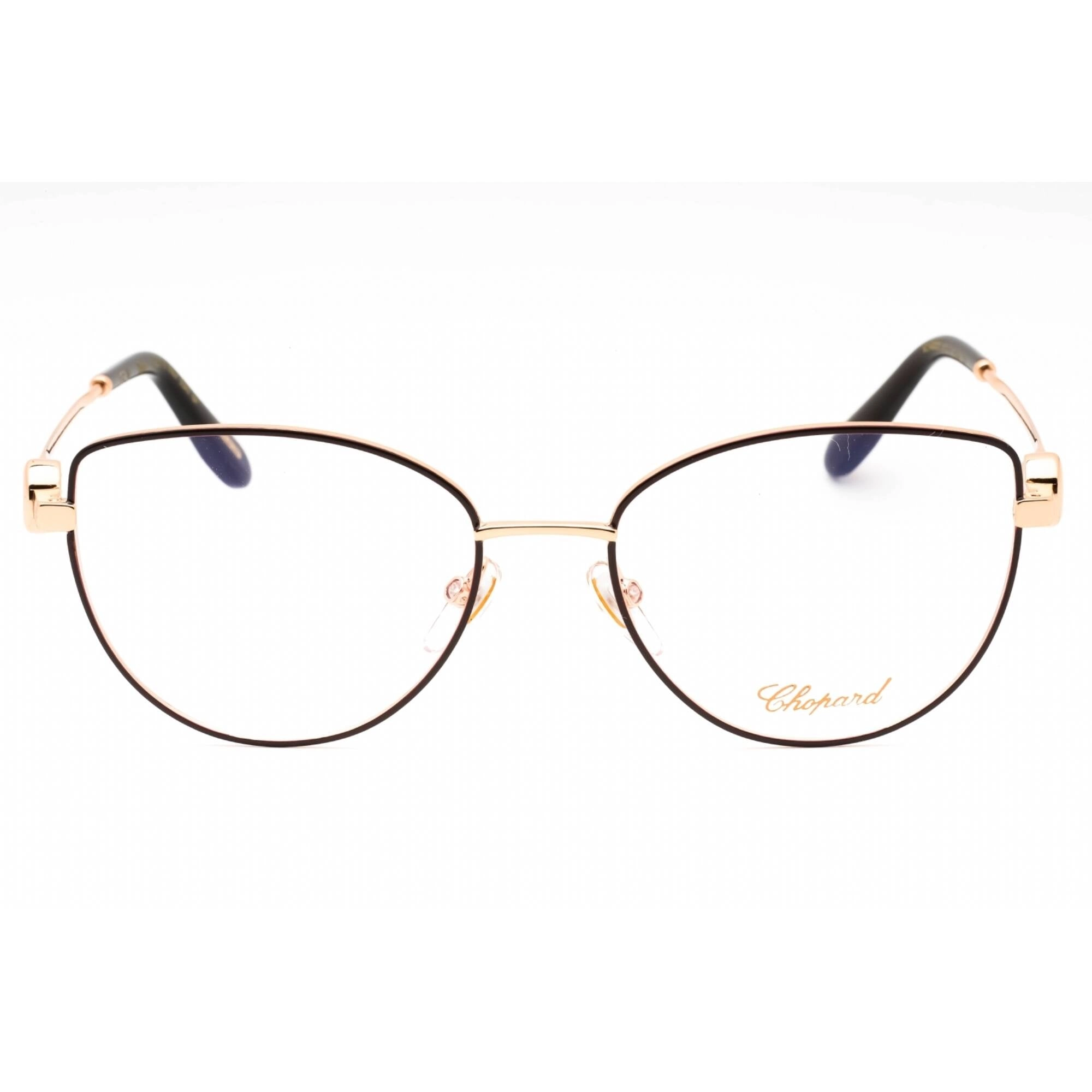 Chopard Women's Eyeglasses - Shiny Copper Gold Metal Cat Eye Frame | VCHG02S 02AM