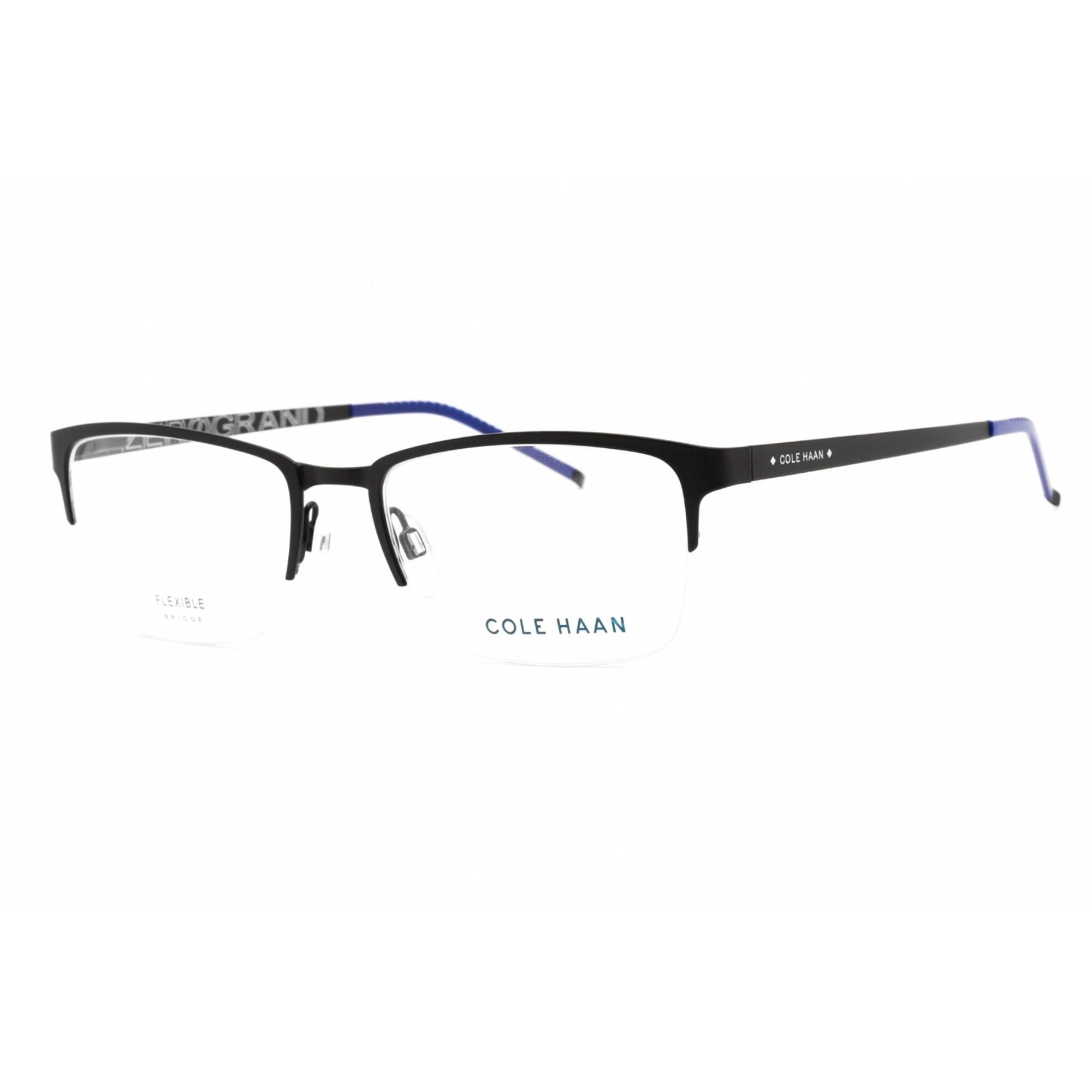 Cole Haan Men's Eyeglasses - Black Rectangular Metal Frame Clear Lens | CH4014 001