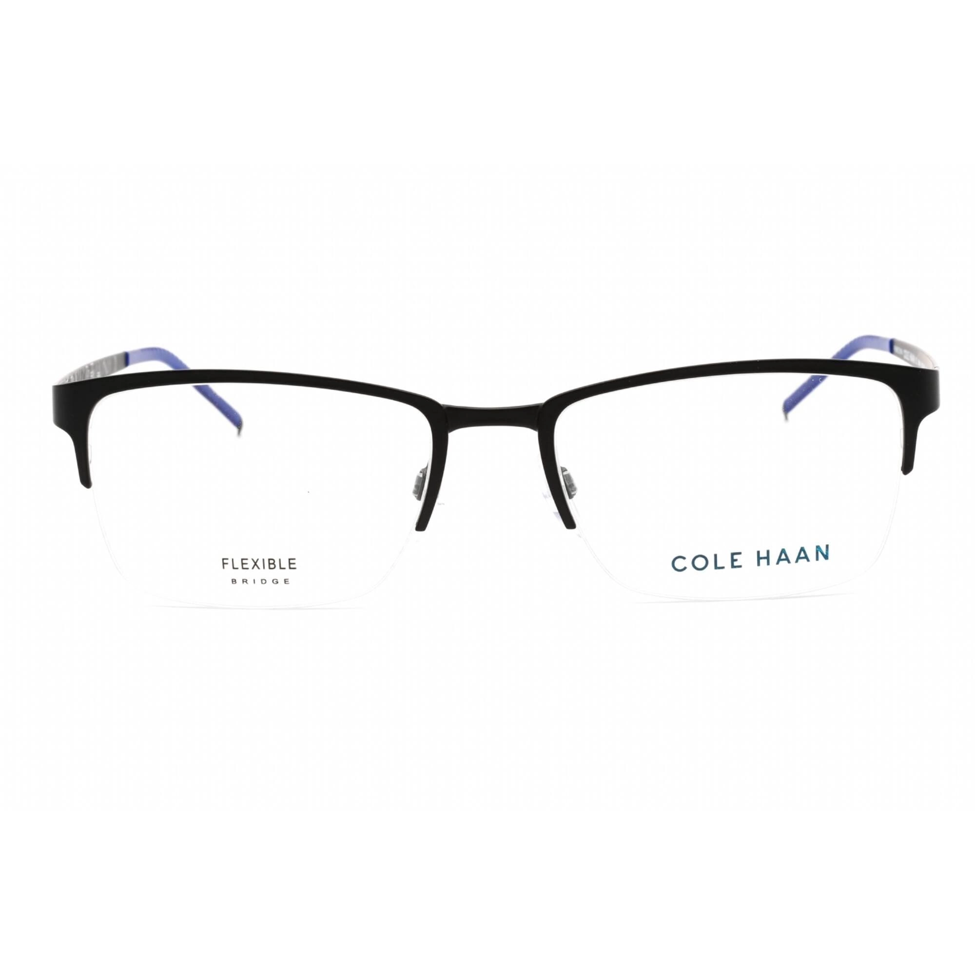 Cole Haan Men's Eyeglasses - Black Rectangular Metal Frame Clear Lens | CH4014 001