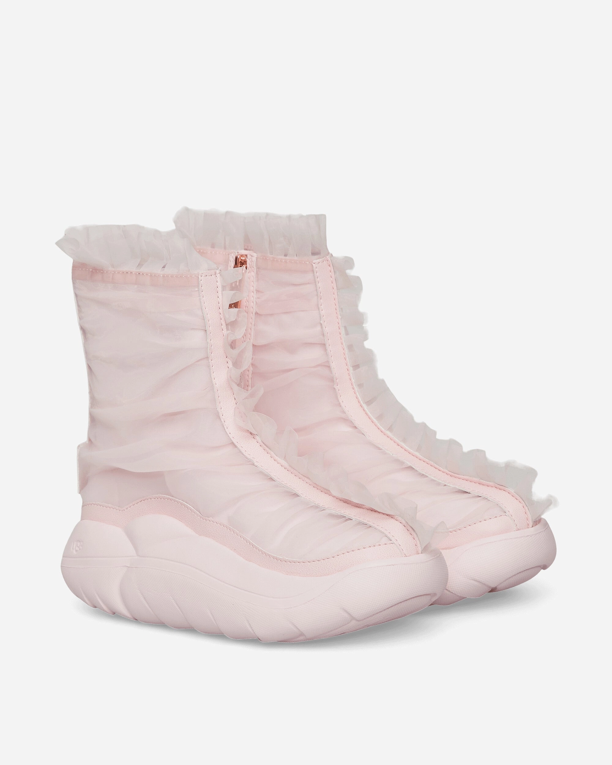 Collina Strada Short Ruffle Boots Seashell Pink