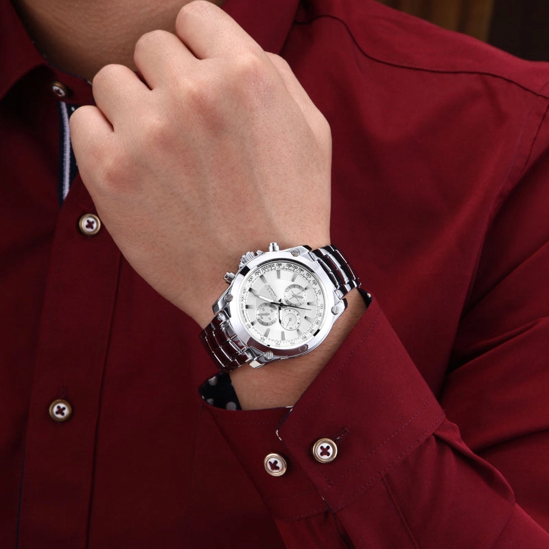 Curren Men's Stainless Steel Waterproof Chronograph (Dial 4.0cm) - CUR116