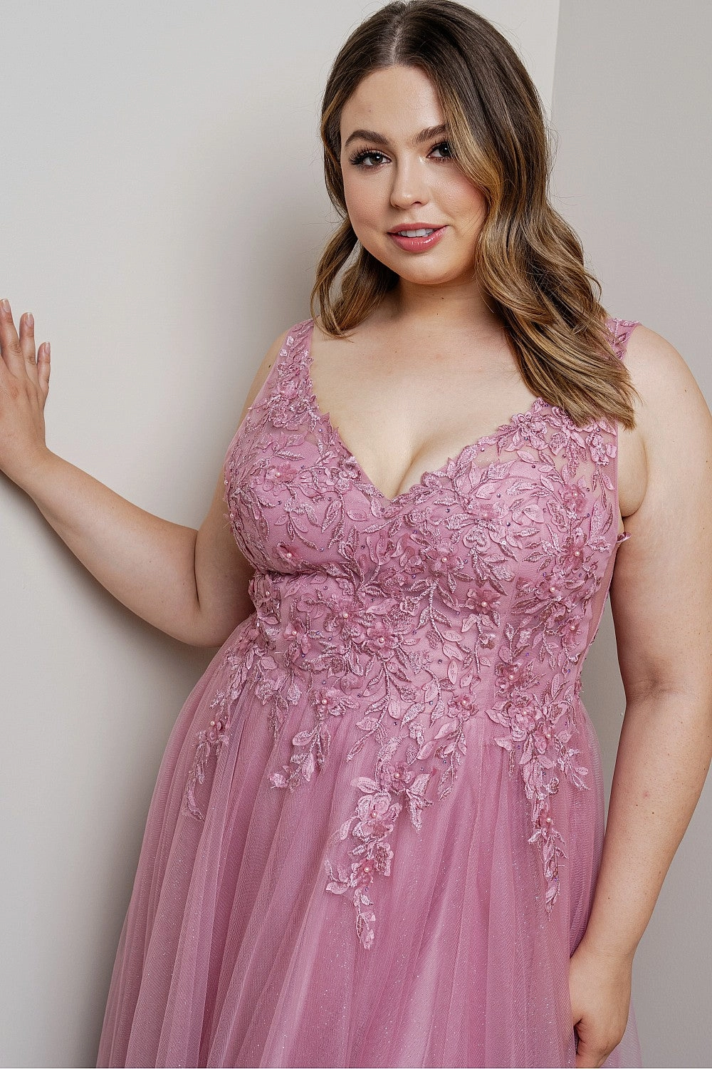 Donatella Dress in Rose - Plus
