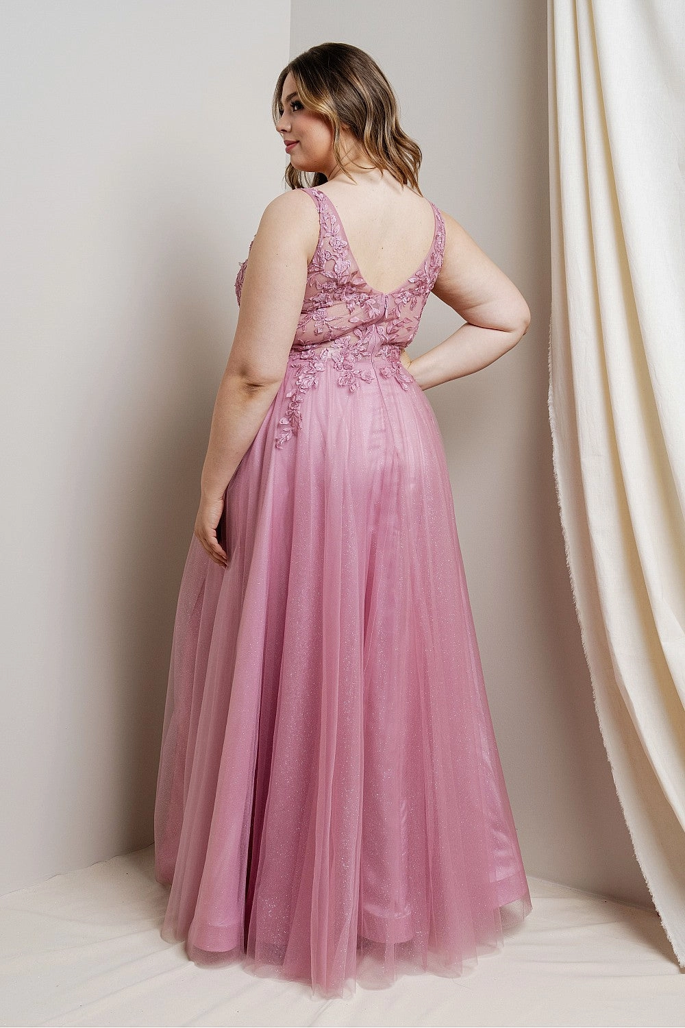 Donatella Dress in Rose - Plus