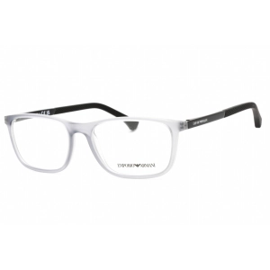 Emporio Armani Men's Eyeglasses - Matte Transparent Grey Full Rim Frame | 0EA3069 5012