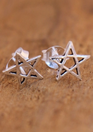 Five Point Star Silver Studs