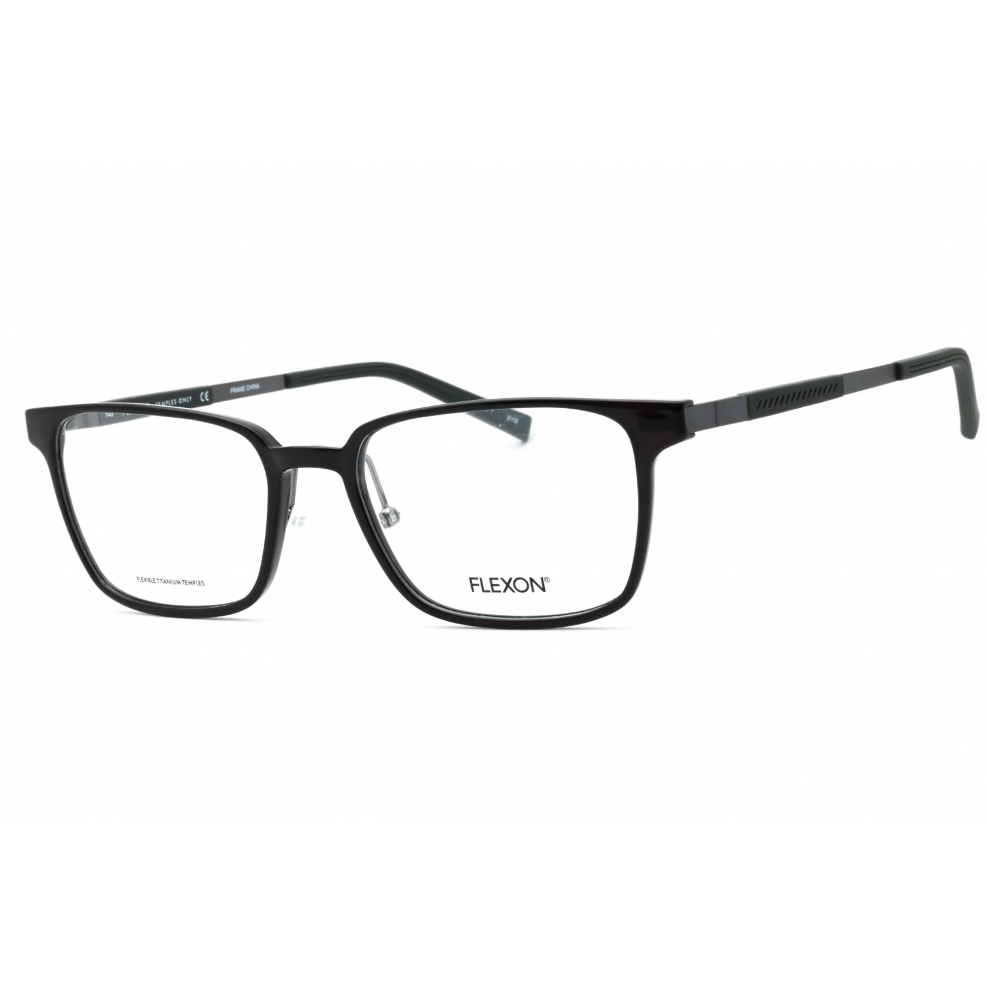 Flexon Men's Eyeglasses - Dark Grey Full Rim Rectangular Frame | FLEXON EP8007 031