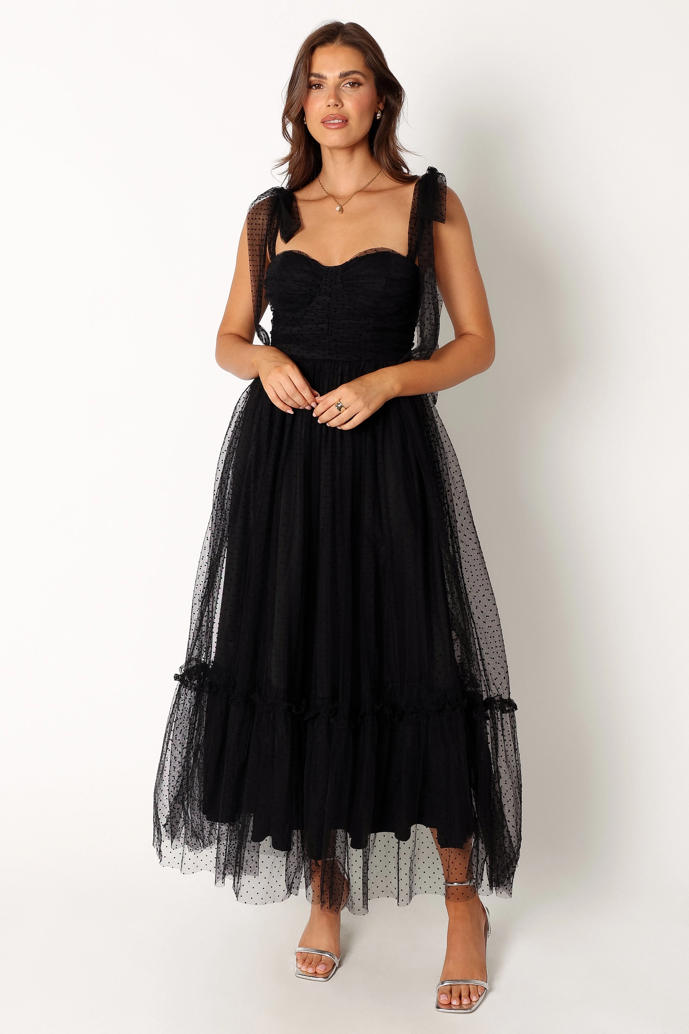 Floret Midi Dress - Black