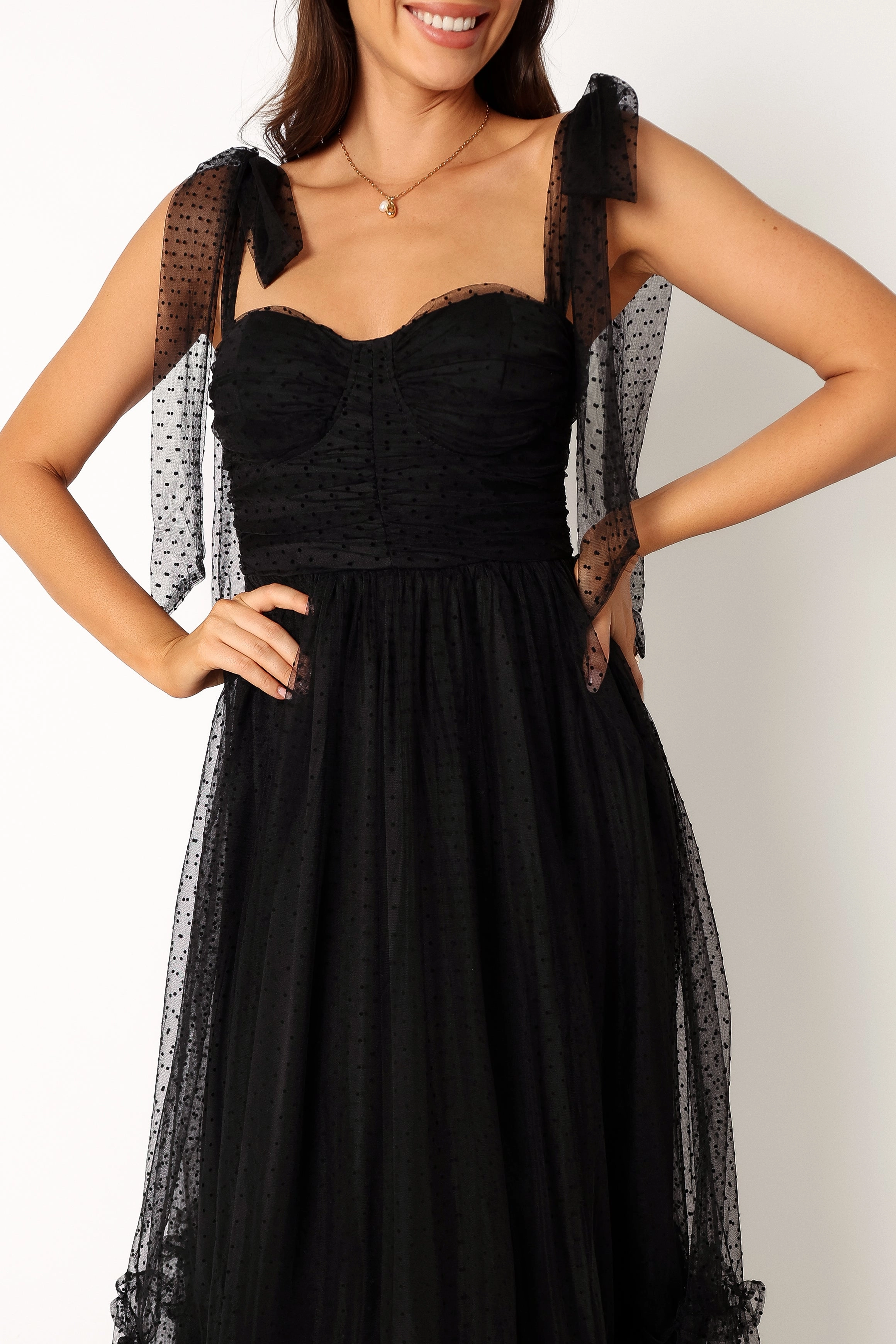 Floret Midi Dress - Black