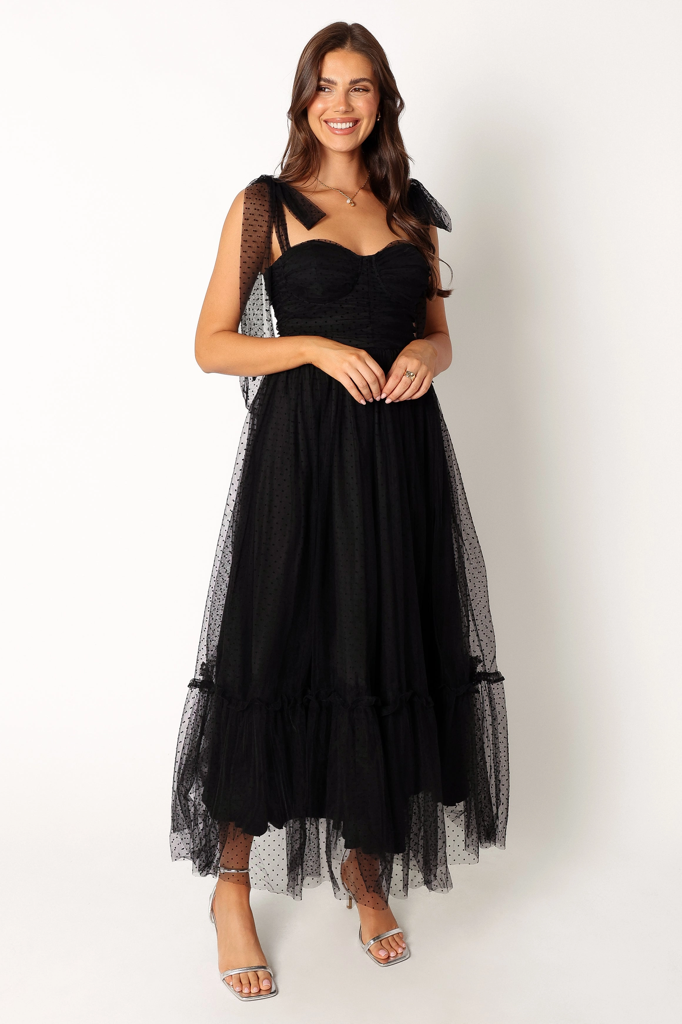Floret Midi Dress - Black