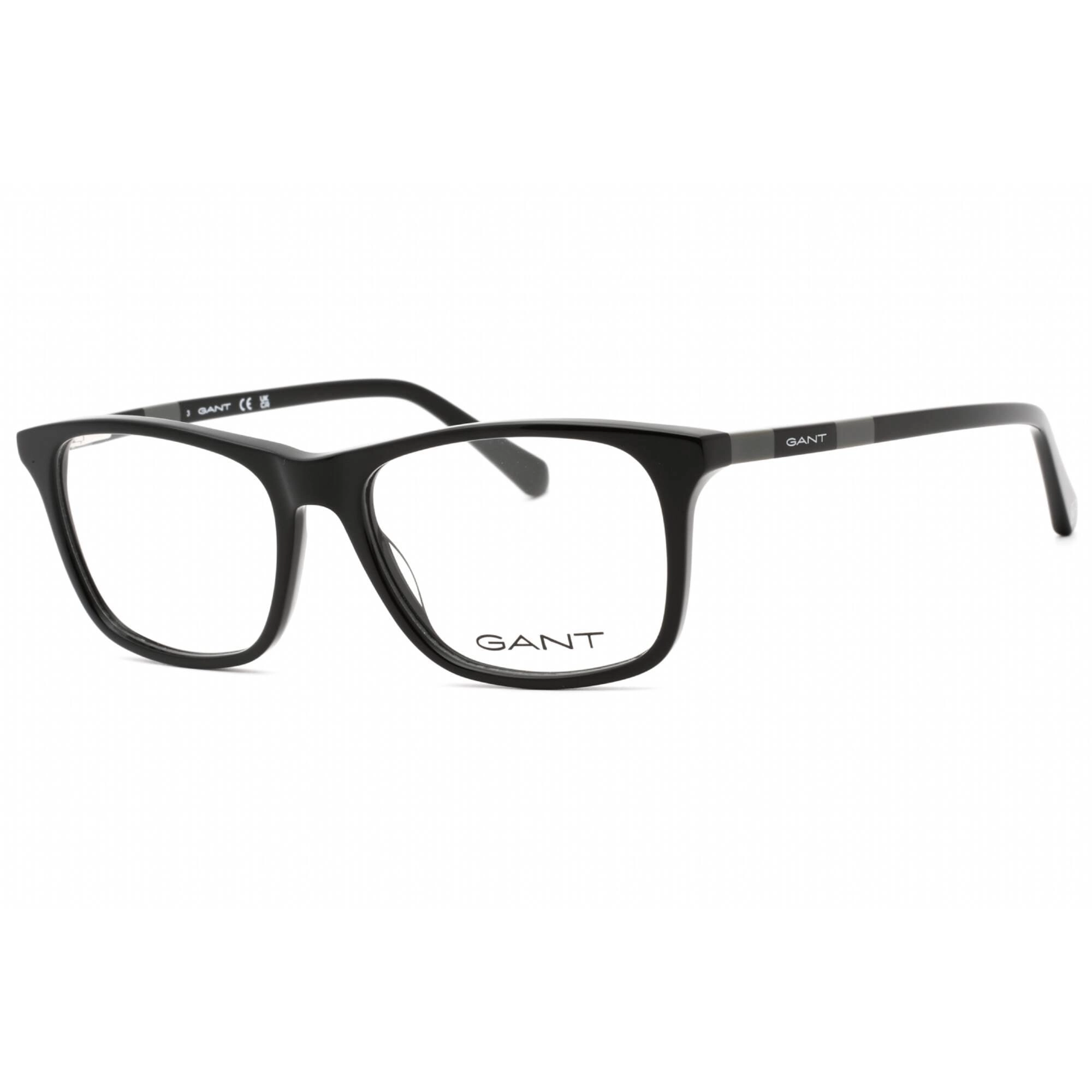 Gant Men's Eyeglasses - Shiny Black Plastic Full Rim Rectangular Frame | GA3268 001