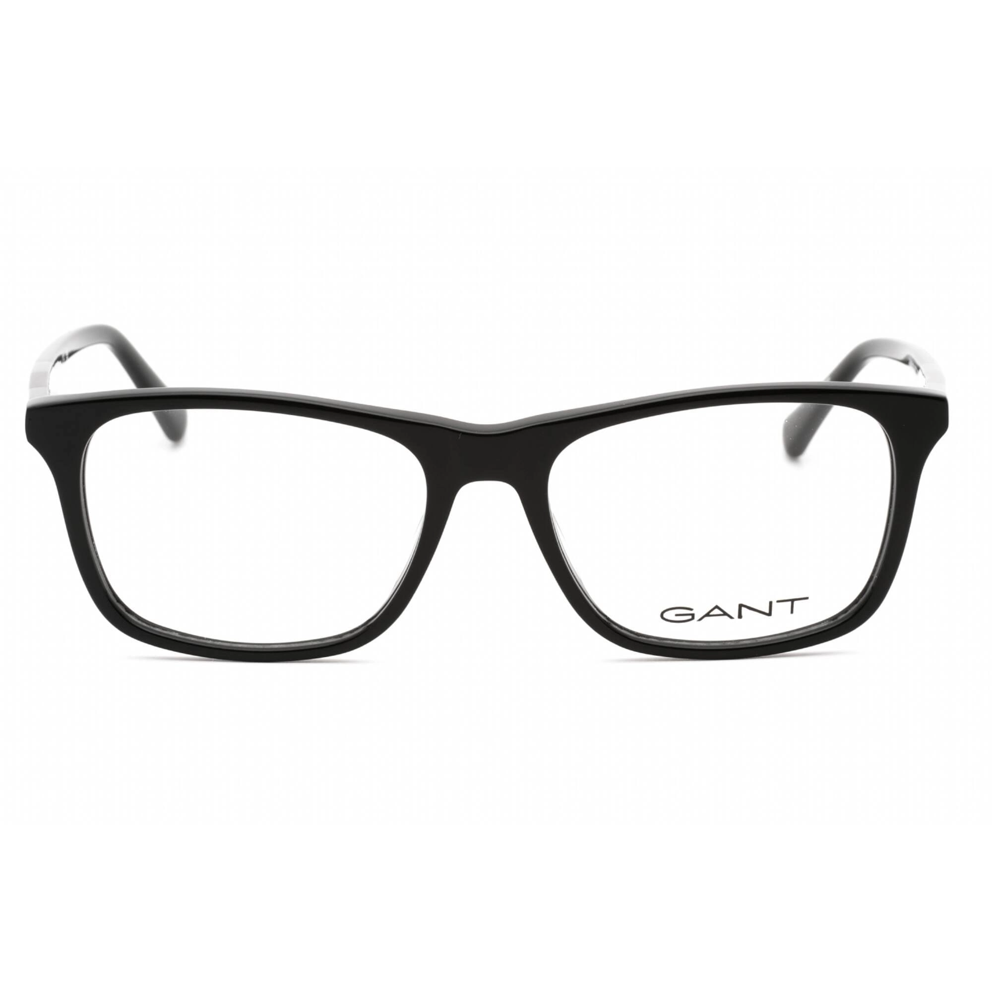 Gant Men's Eyeglasses - Shiny Black Plastic Full Rim Rectangular Frame | GA3268 001