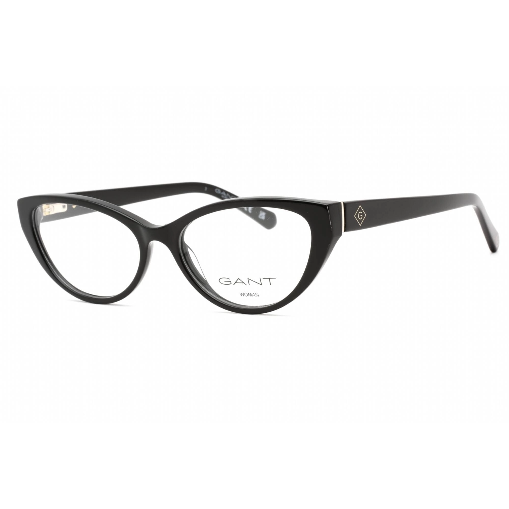Gant Women's Eyeglasses - Full Rim Shiny Black Plastic Cat Eye Frame | GA4142 001