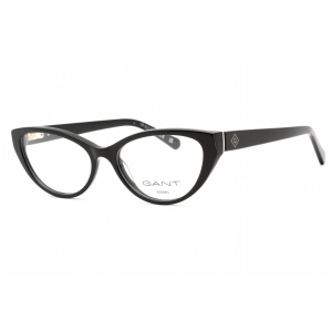 Gant Women's Eyeglasses - Full Rim Shiny Black Plastic Cat Eye Frame | GA4142 001