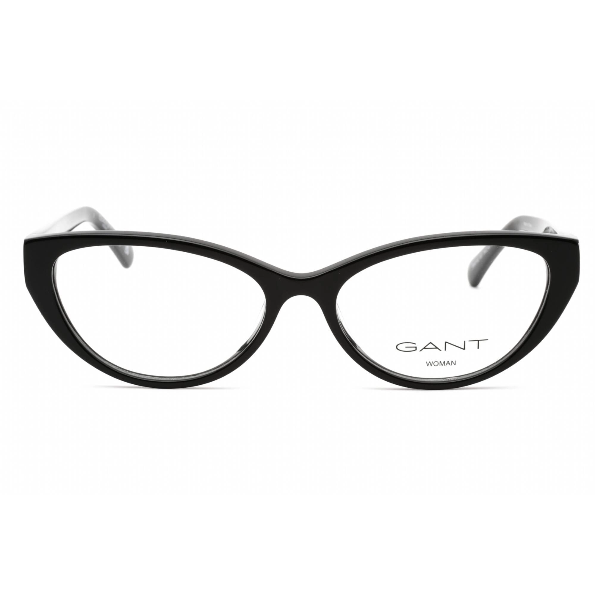 Gant Women's Eyeglasses - Full Rim Shiny Black Plastic Cat Eye Frame | GA4142 001