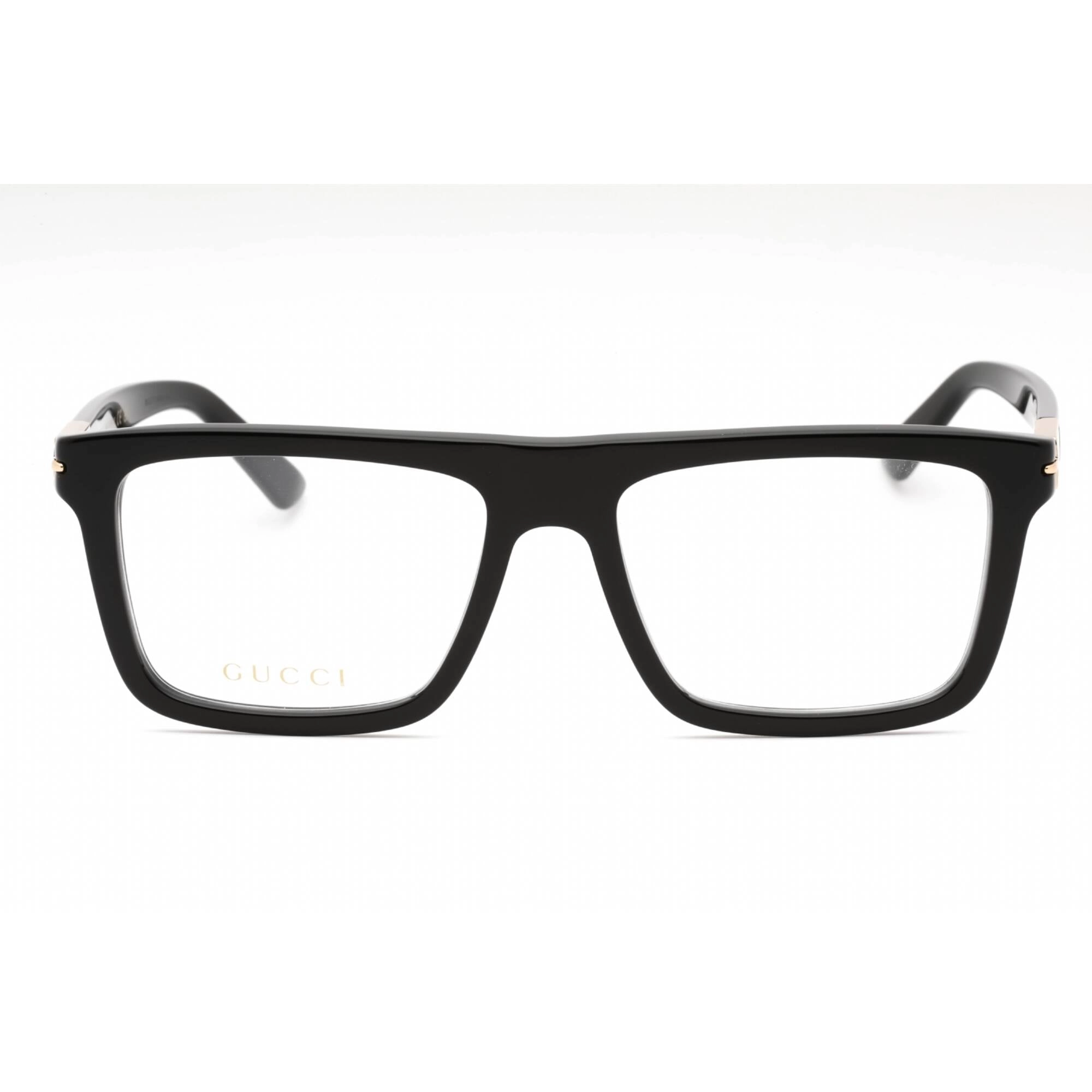 Gucci Men's Eyeglasses - Black Rectangular Full Rim Frame Clear Lens | GG1504O 005