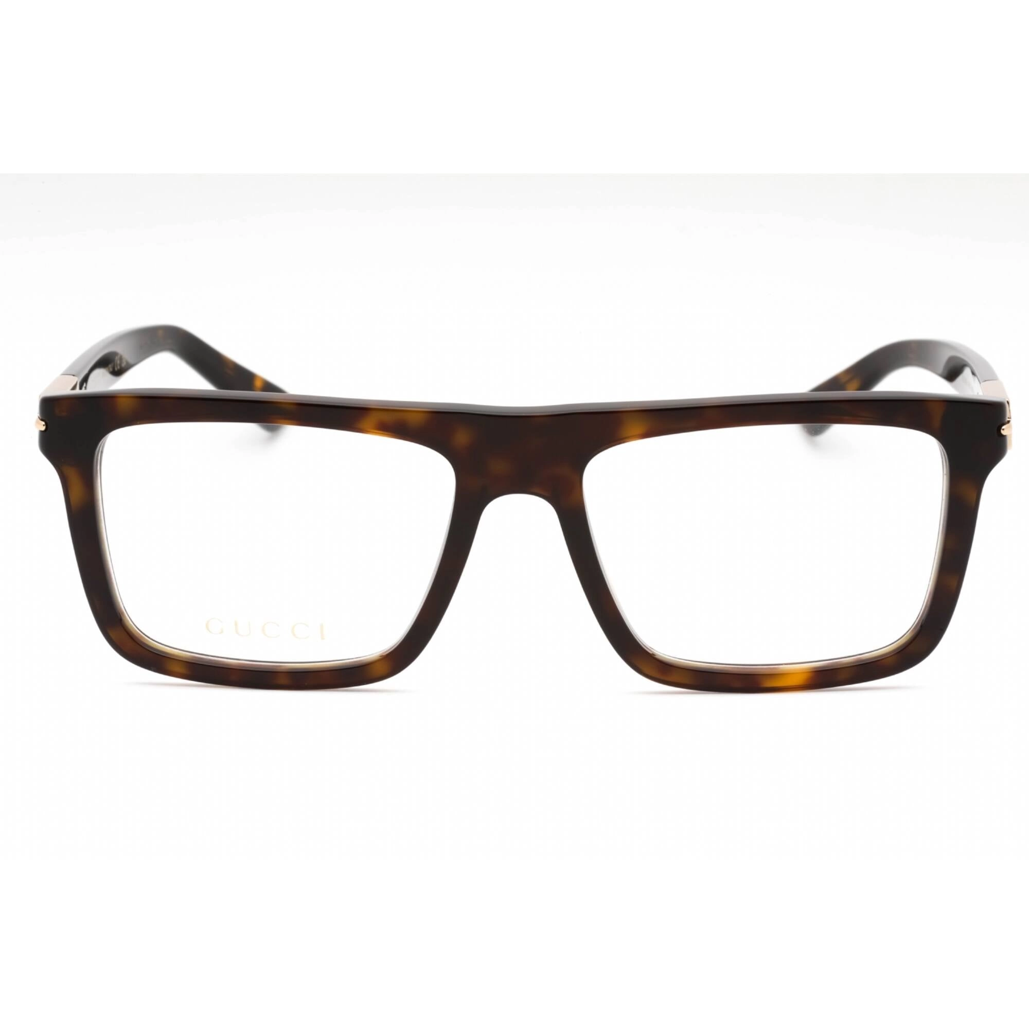 Gucci Men's Eyeglasses - Havana Plastic Rectangular Full Rim Frame | GG1504O 006