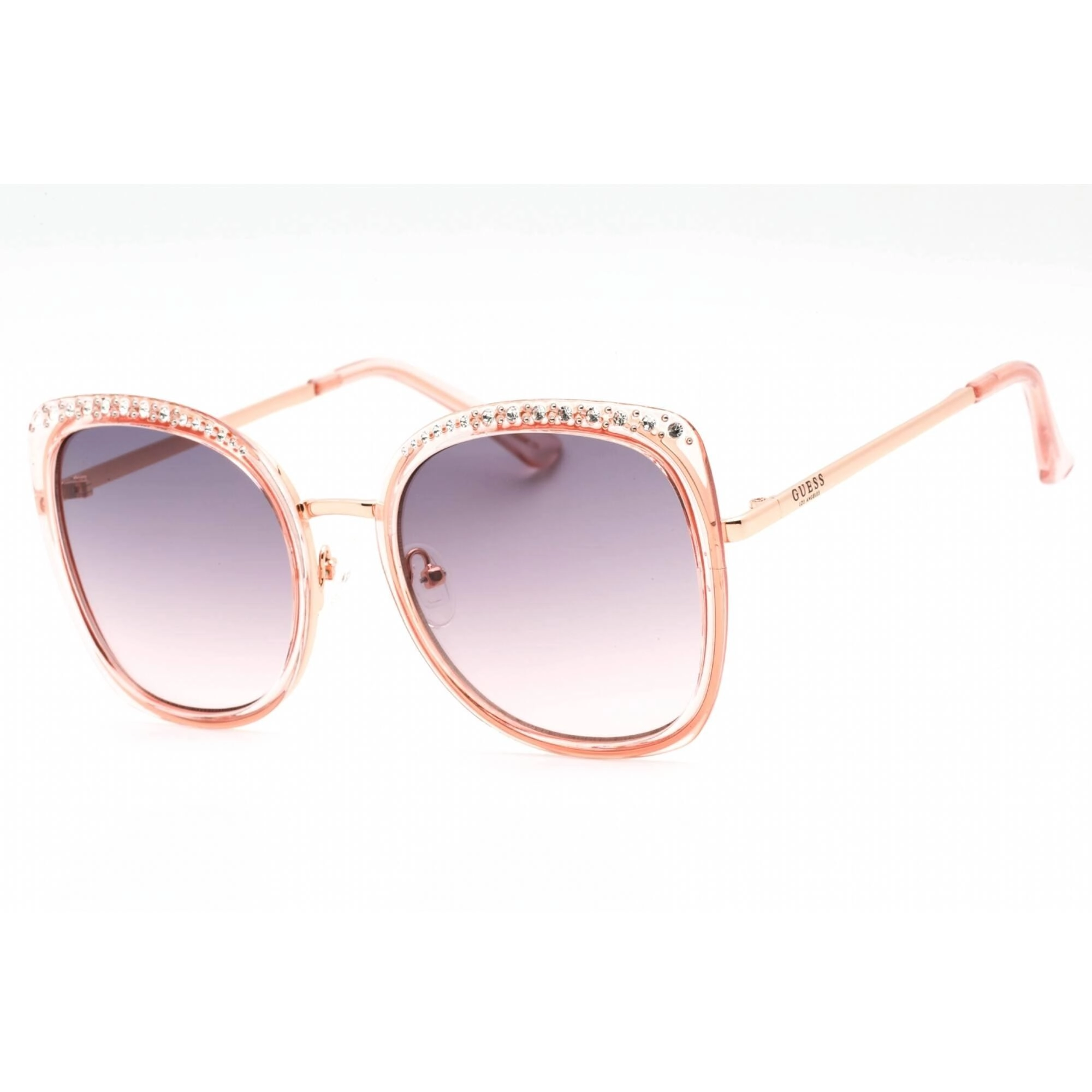 Guess Factory Women's Sunglasses - Gradient Bordeaux Lens Metal Frame | GF0381 72T