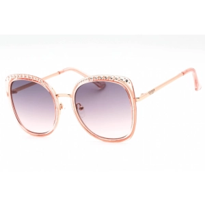 Guess Factory Women's Sunglasses - Gradient Bordeaux Lens Metal Frame | GF0381 72T