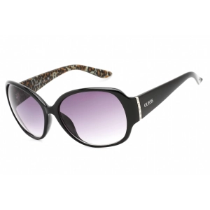 Guess Factory Women's Sunglasses - Shiny Black Frame Gradient Smoke Lens | GF0284 01B