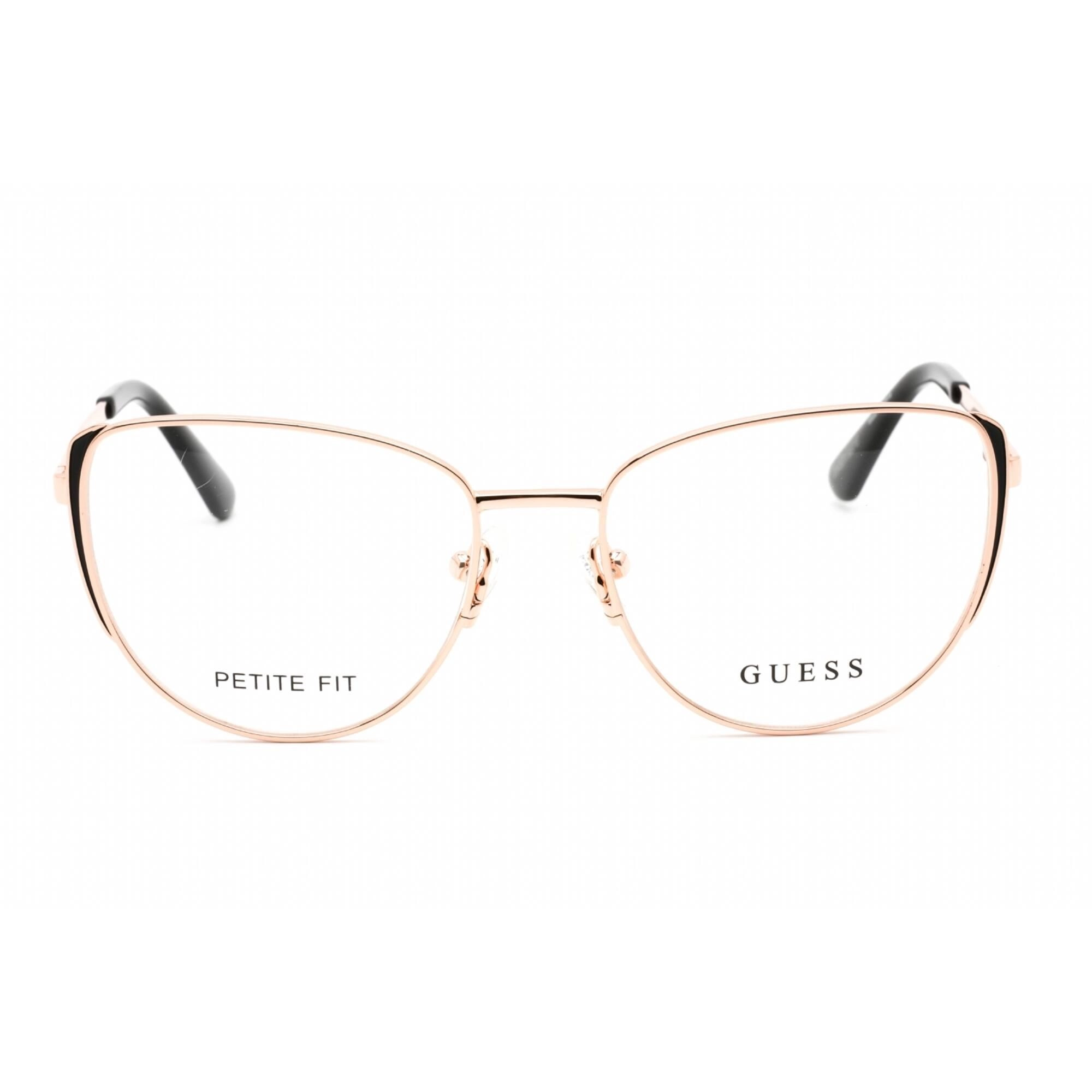 Guess Women's Eyeglasses - Full Rim Shiny Rose Gold Metal Cat Eye Frame | GU2904 028