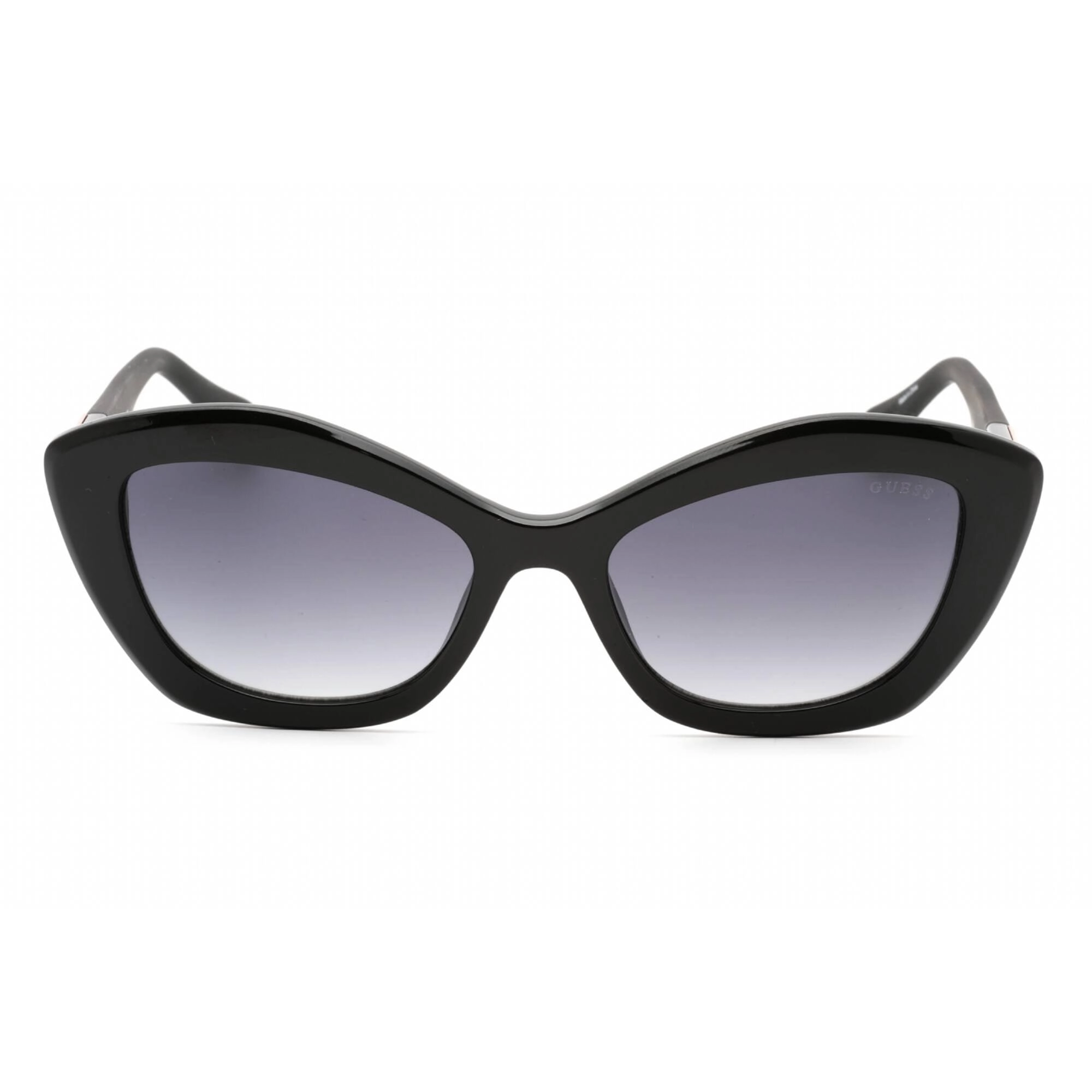 Guess Women's Sunglasses - Full Rim Shiny Black Plastic Cat Eye Frame | GU7868 01B
