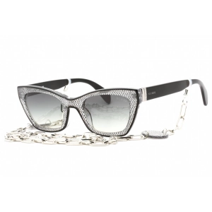 Guess Women's Sunglasses - Shiny Black Cat Eye Full Rim Frame Smoke Lens | GU7873 01B
