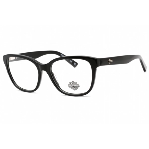 Harley Davidson Women's Eyeglasses - Full Rim Shiny Black Plastic Frame | HD0568 001