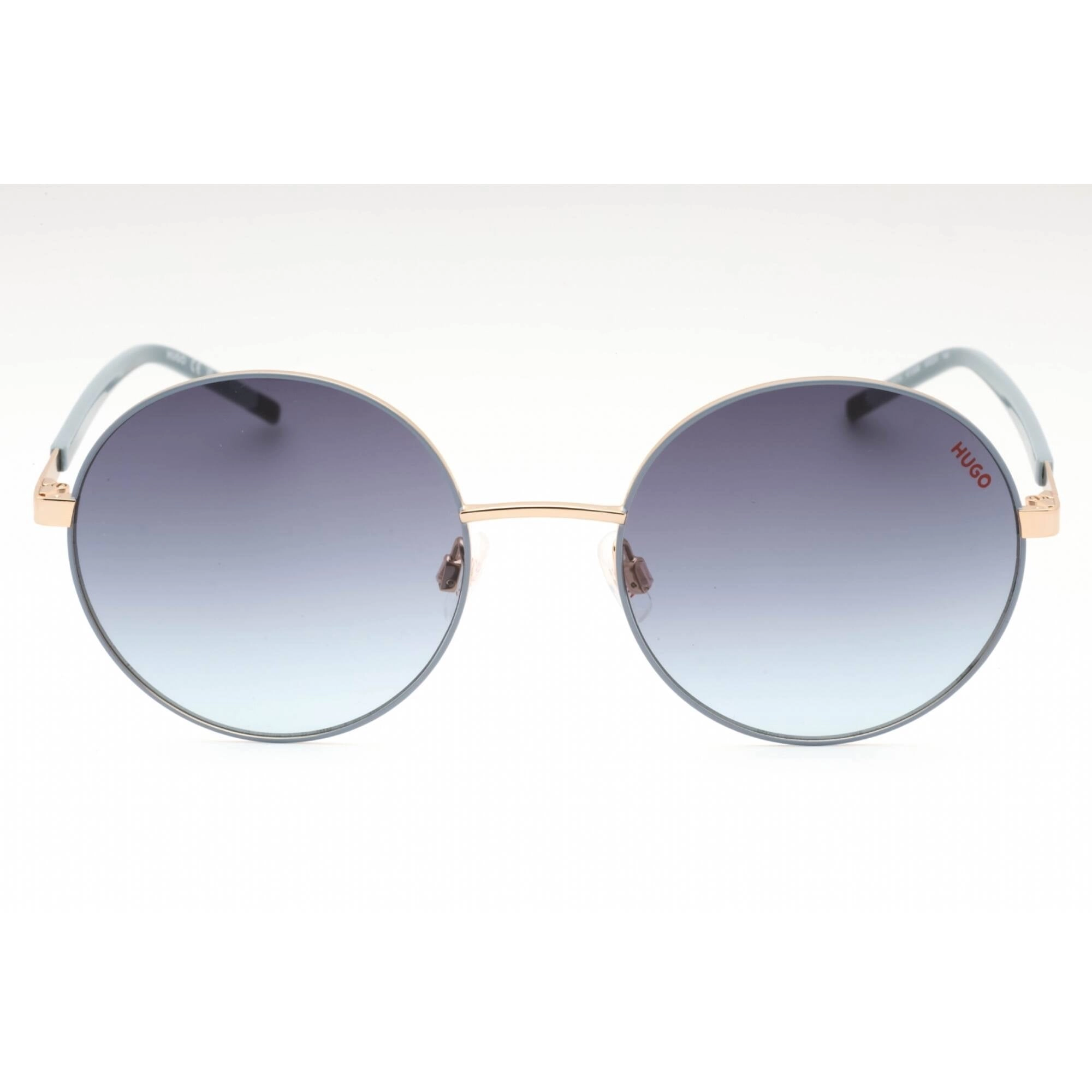 Hugo Women's Sunglasses - Blue Gold Metal Round Full Rim Frame | HG 1237/S 0KY2 GB